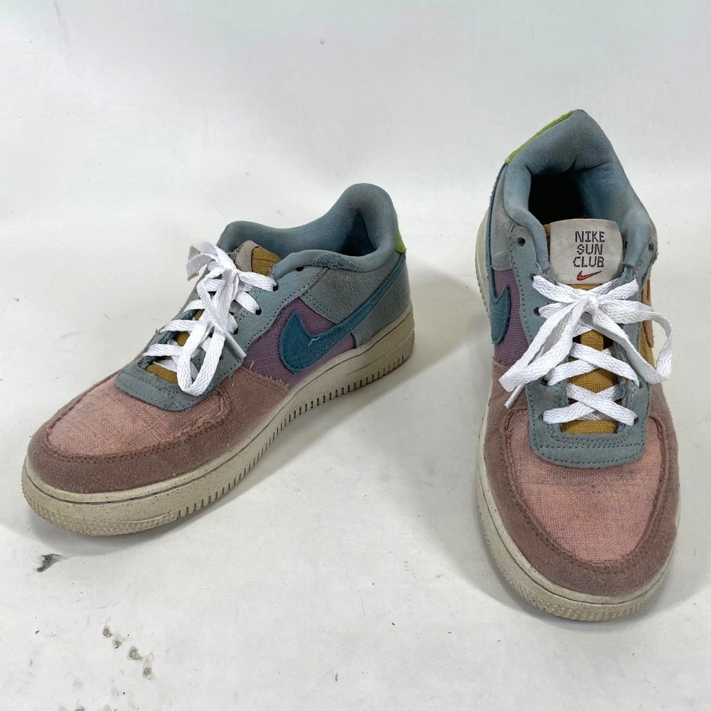 Nike Air Force 1 Low Sun Club Arctic Orange Sanded Gold DM0984-700 Kids 5.5Y